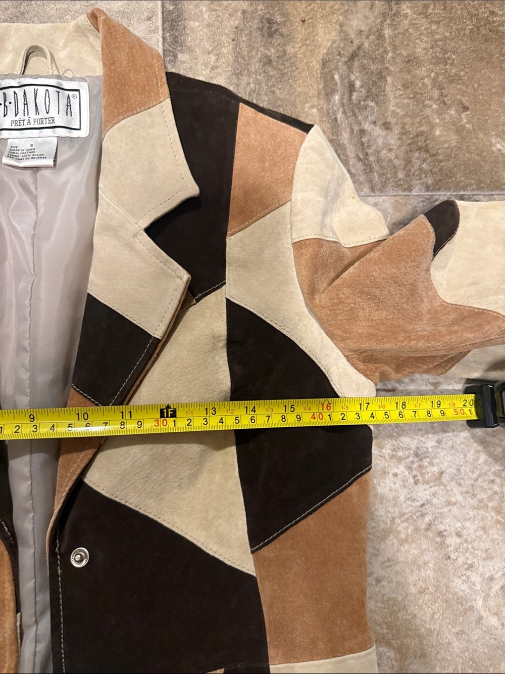 Vintage 90’s/Y2K BB Dakota Leather Patchwork Jacket - Picture 3 of 7